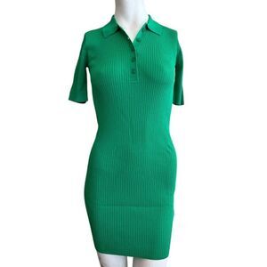 Lauren Ralph Lauren PXS Emerald Green Knit Bodycon Dress Pullover NWT $185